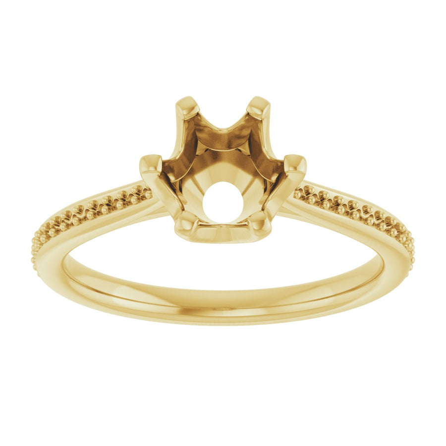 Round Solitaire Engagement Ring (6.5 Mm) Mounting - gallery - Series 122004