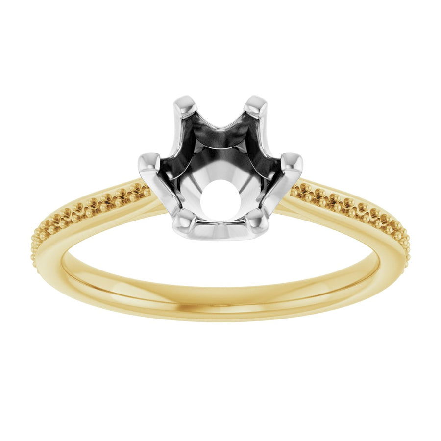 Round Solitaire Engagement Ring (6.5 Mm) Mounting - gallery - Series 122004