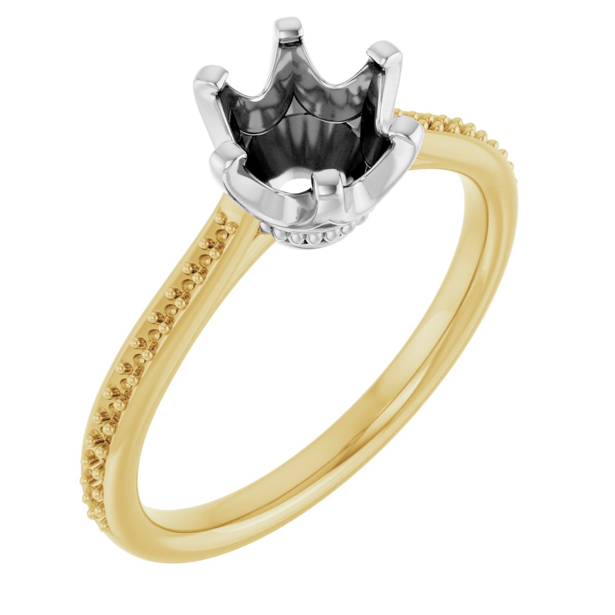 Round Solitaire Engagement Ring (6.5 Mm) Mounting - gallery - Series 122004