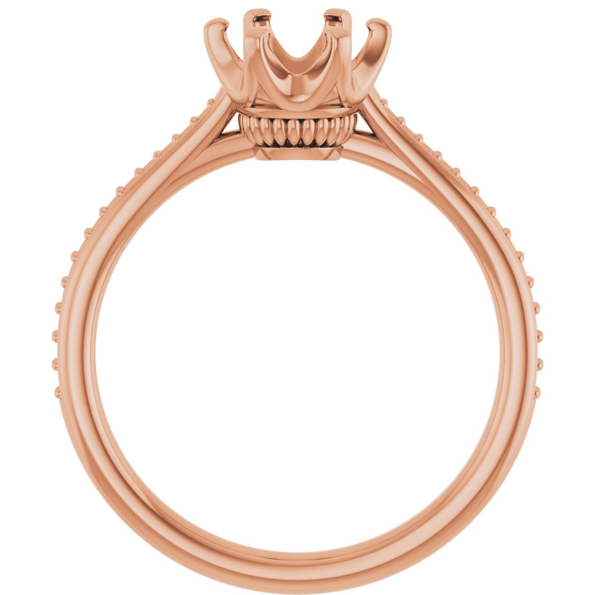 Round Solitaire Engagement Ring (6.5 Mm) Mounting - gallery - Series 122004