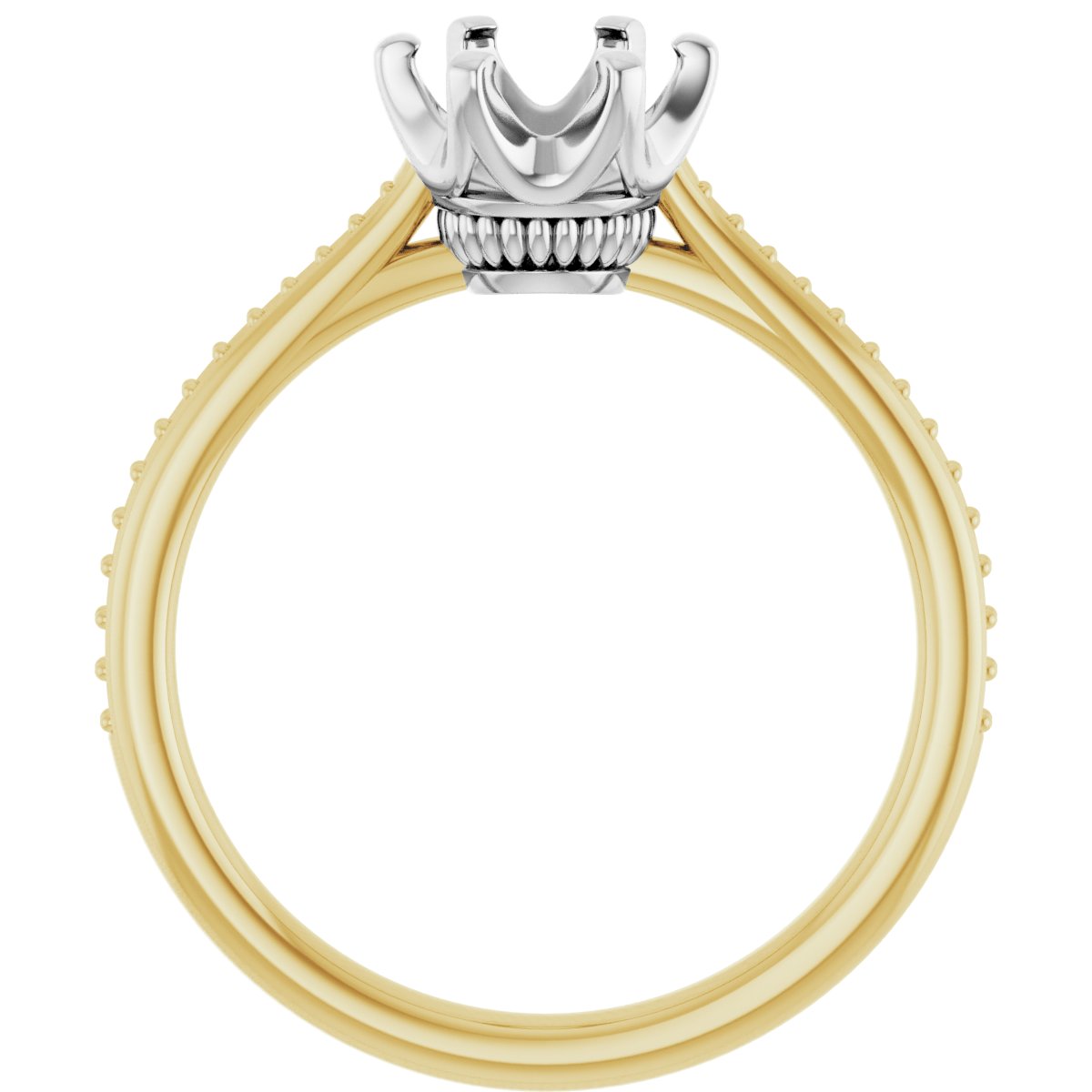 Round Solitaire Engagement Ring (6.5 Mm) Mounting - gallery - Series 122004