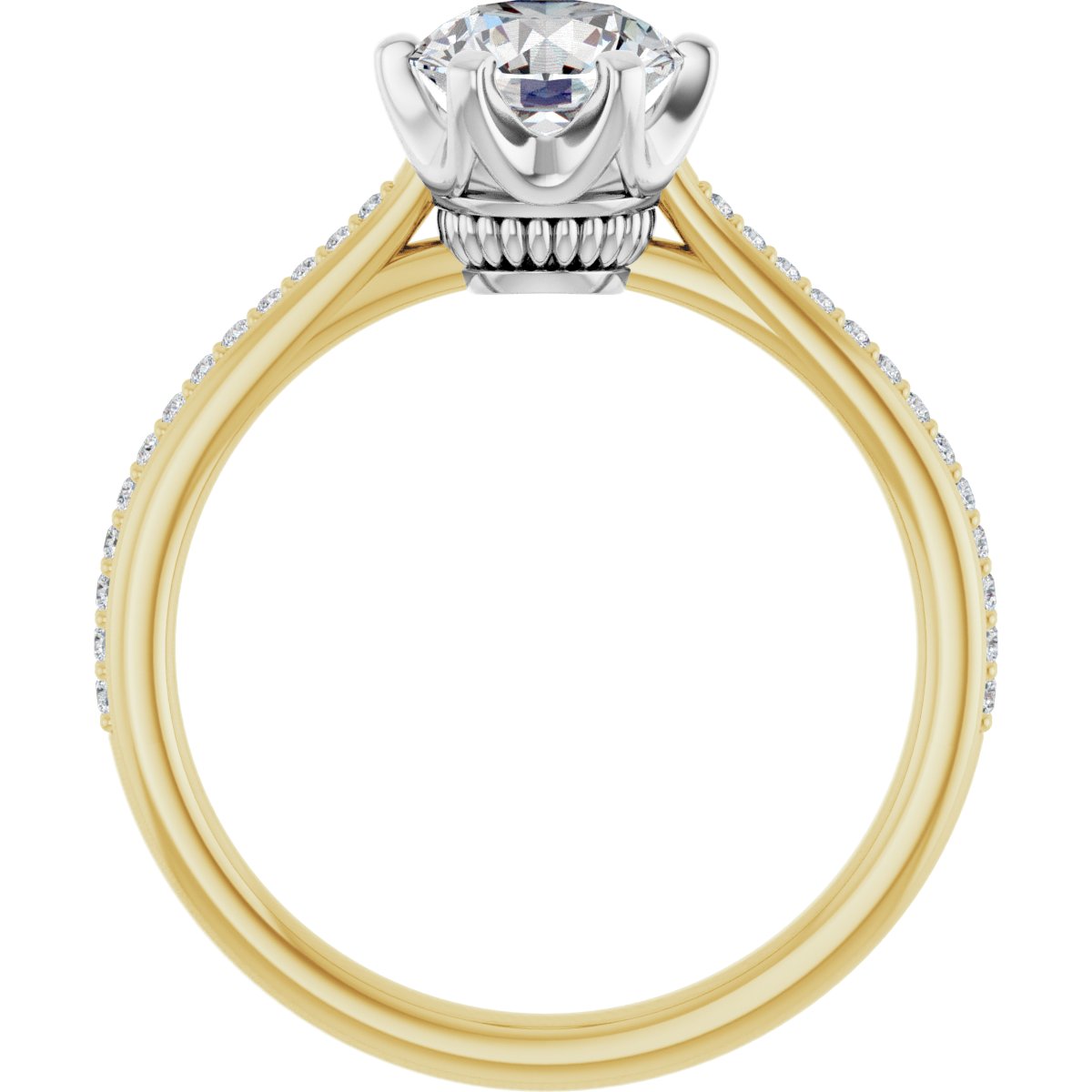 Round Solitaire Engagement Ring (6.5 Mm) Mounting - gallery - Series 122004