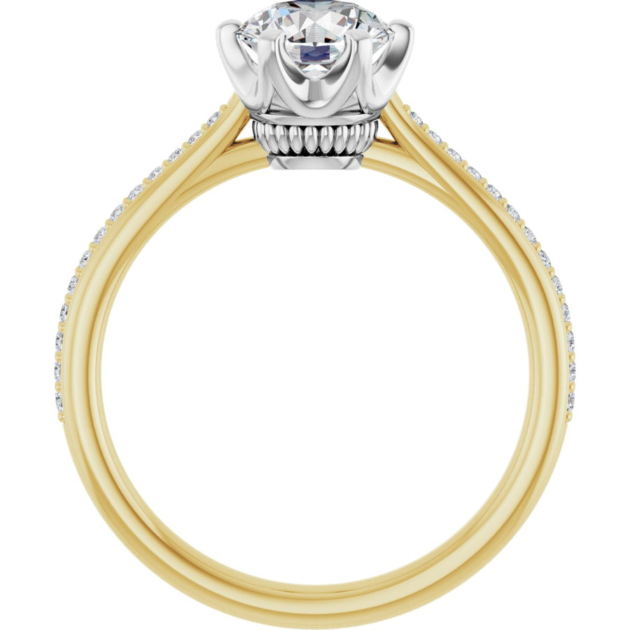 Round Solitaire Engagement Ring (6.5 Mm) Mounting - gallery - Series 122004