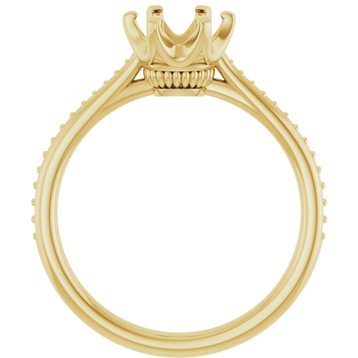 Round Solitaire Engagement Ring (6.5 Mm) Mounting - gallery - Series 122004