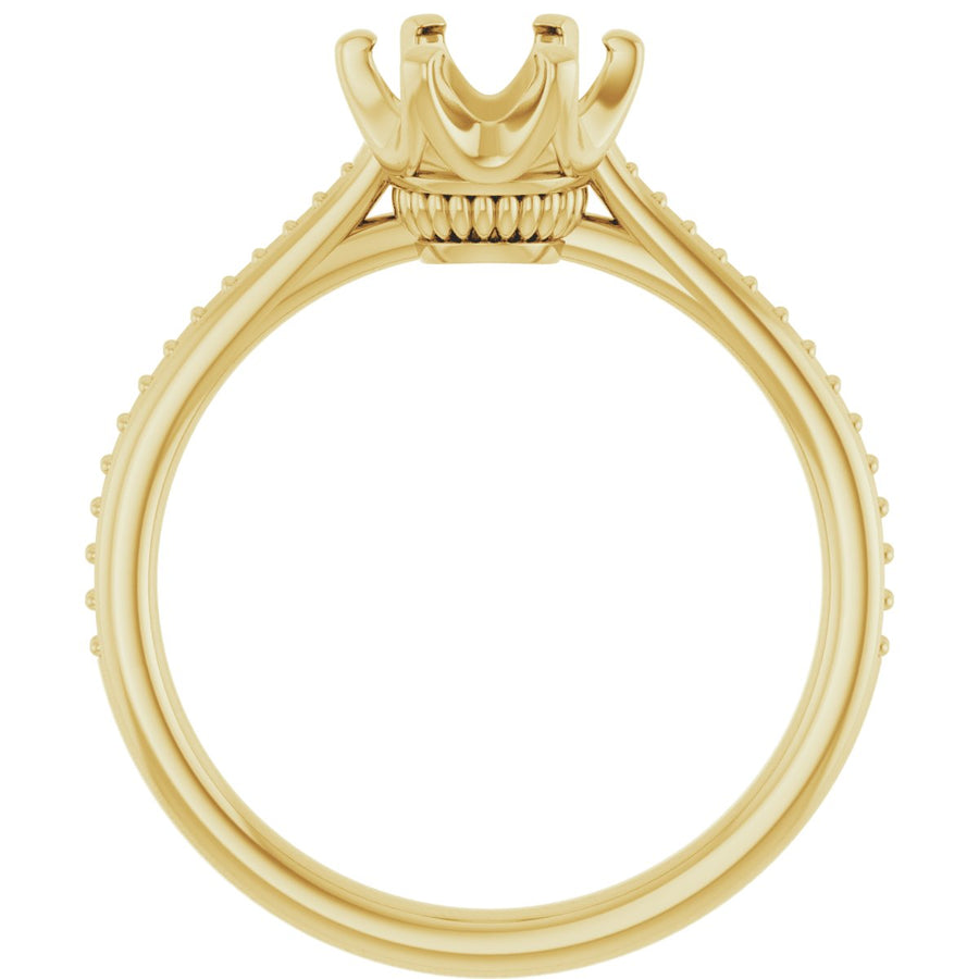 Round Solitaire Engagement Ring (6.5 Mm) Mounting - gallery - Series 122004