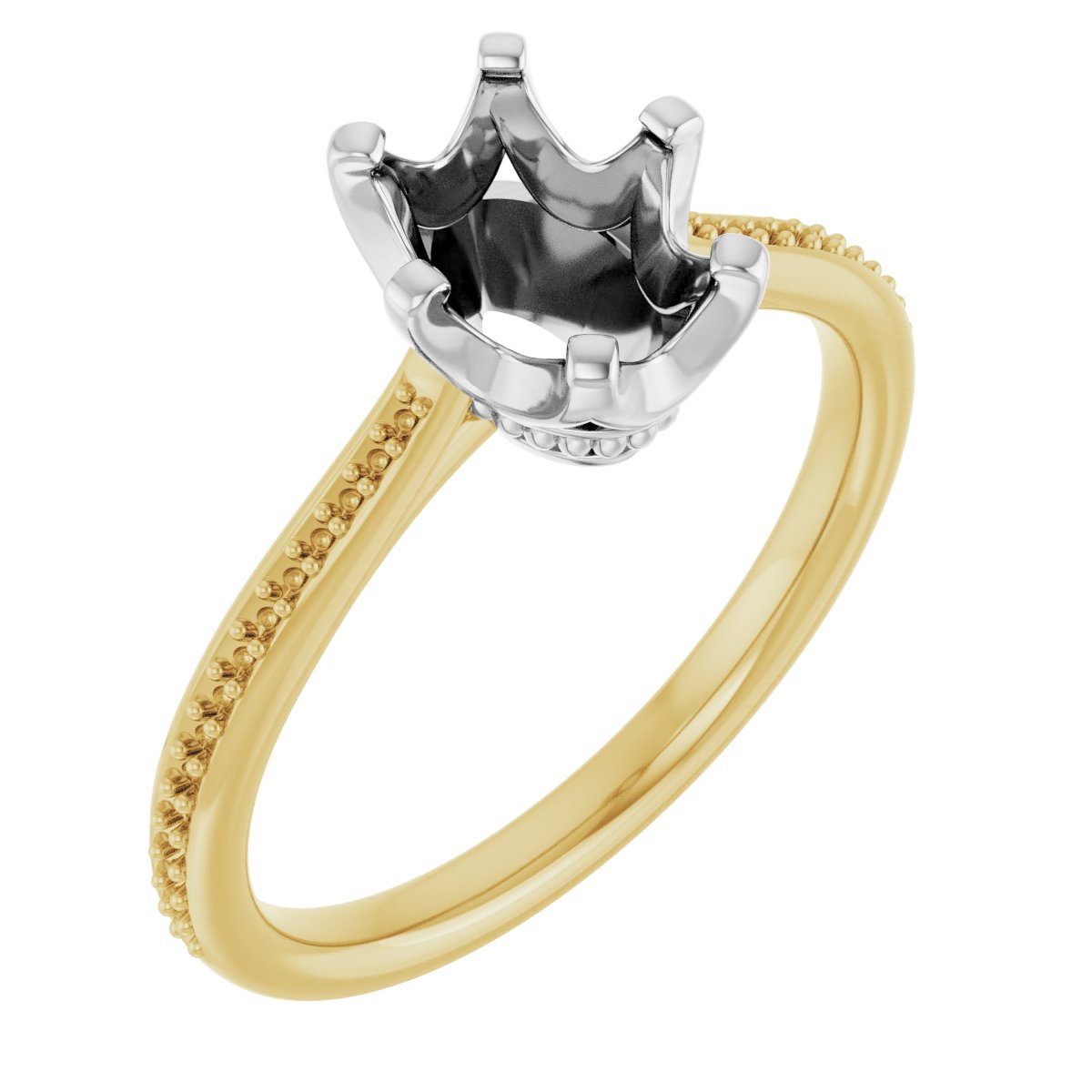 Oval Solitaire Engagement Ring (8 X 6 Mm) Mounting - gallery - Series 122004