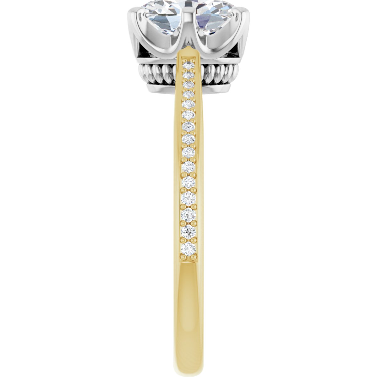 Oval Solitaire Engagement Ring (8 X 6 Mm) Mounting - gallery - Series 122004