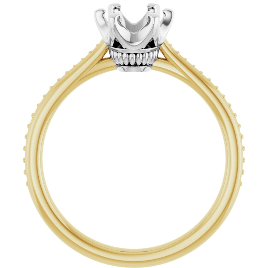 Oval Solitaire Engagement Ring (8 X 6 Mm) Mounting - gallery - Series 122004