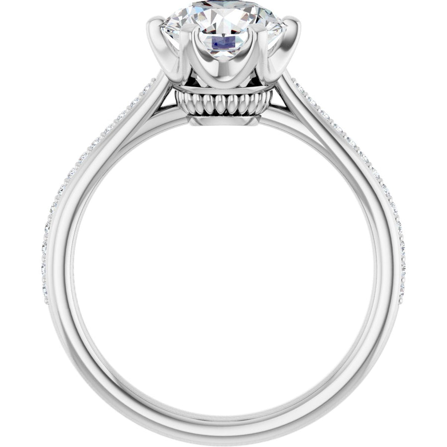Semi-Set 1/10 CTW Round Solitaire Engagement Ring (7.4 Mm) - gallery - Series 122004