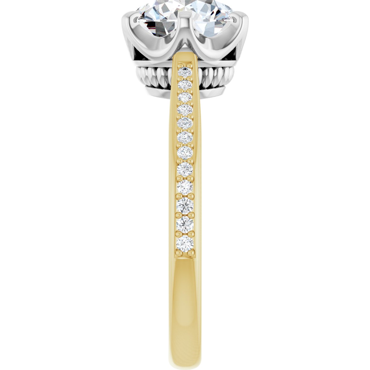 Semi-Set 1/8 CTW Round Solitaire Engagement Ring (8.2 Mm) - gallery - Series 122004