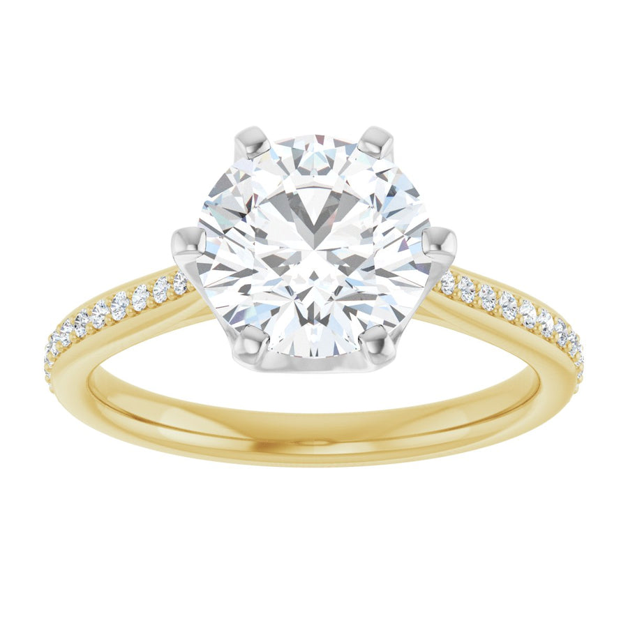 Semi-Set 1/8 CTW Round Solitaire Engagement Ring (8.2 Mm) - gallery - Series 122004