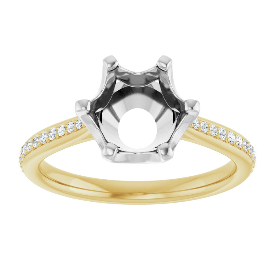 Semi-Set 1/8 CTW Round Solitaire Engagement Ring (8.2 Mm) - gallery - Series 122004