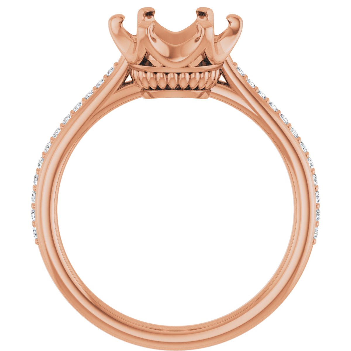Semi-Set 1/8 CTW Round Solitaire Engagement Ring (8.2 Mm) - gallery - Series 122004