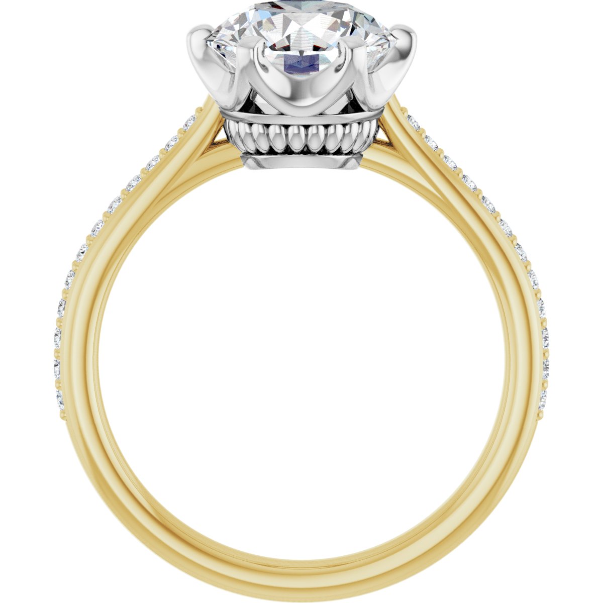 Semi-Set 1/8 CTW Round Solitaire Engagement Ring (8.2 Mm) - gallery - Series 122004