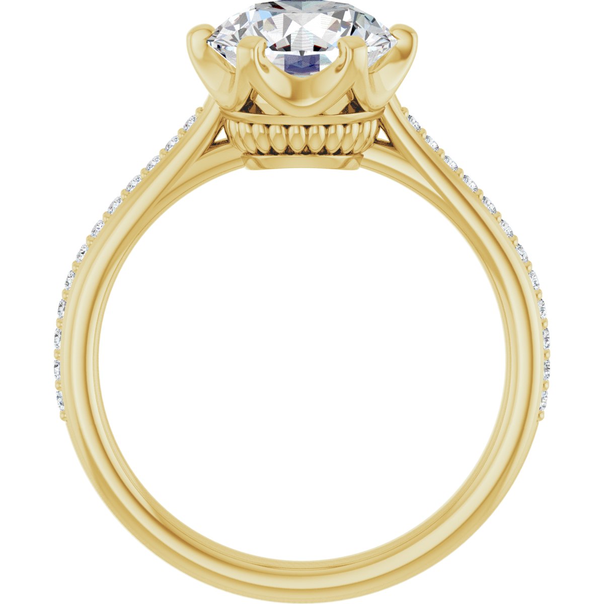 Semi-Set 1/8 CTW Round Solitaire Engagement Ring (8.2 Mm) - gallery - Series 122004
