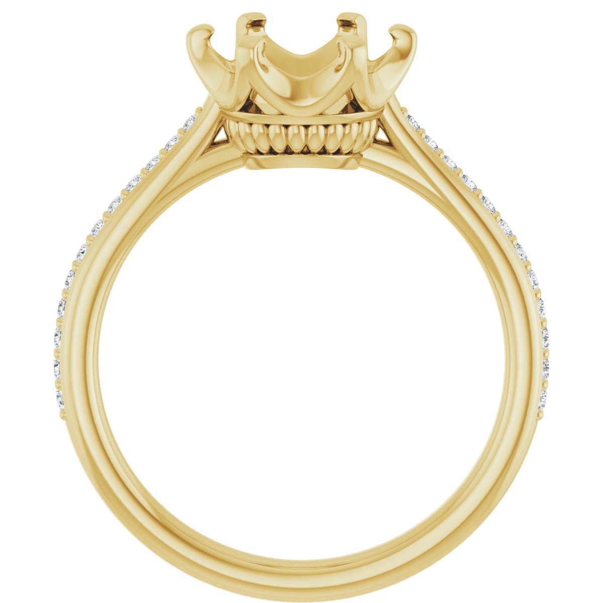Semi-Set 1/8 CTW Round Solitaire Engagement Ring (8.2 Mm) - gallery - Series 122004