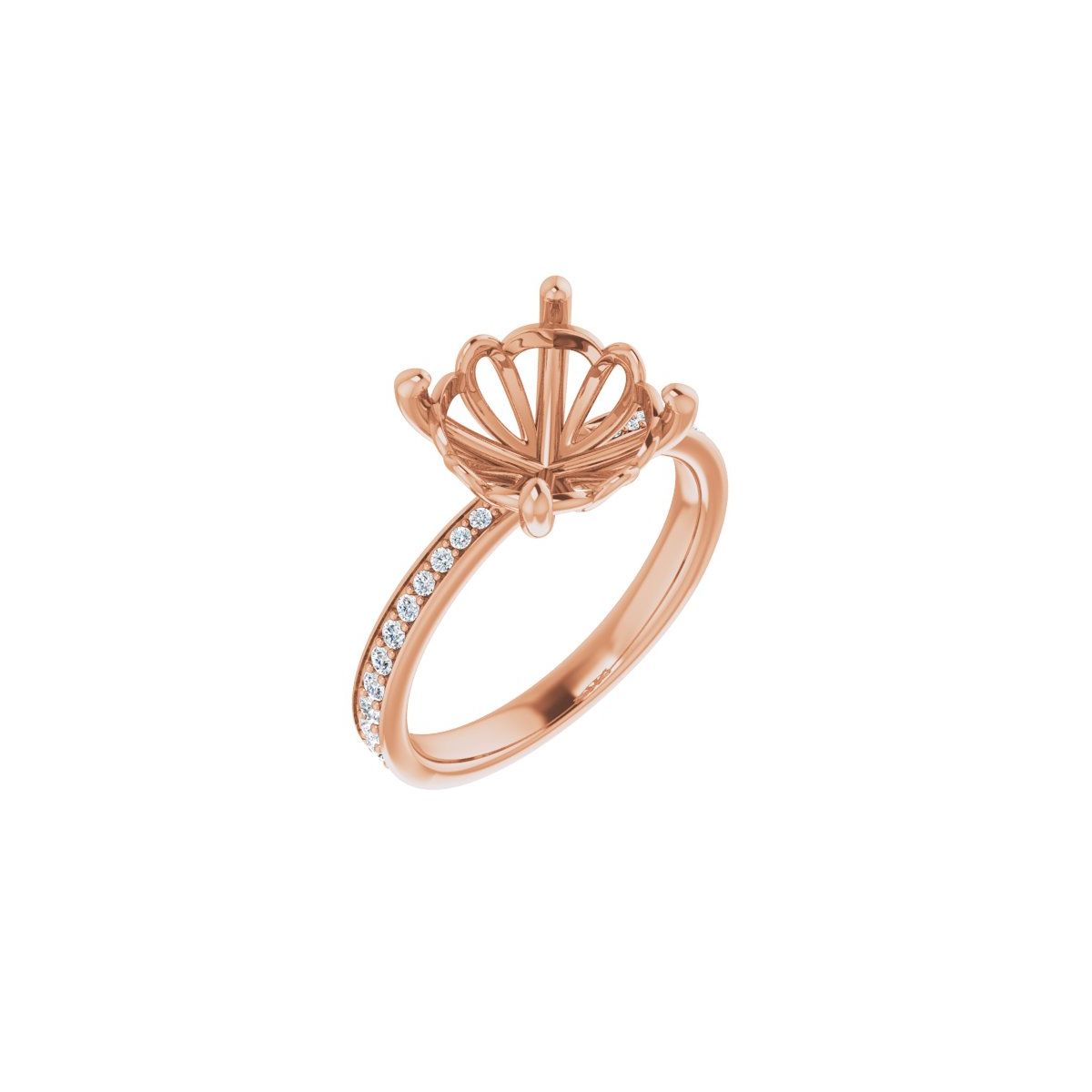 Semi-Set 1/4 CTW Round Engagement Ring (10 Mm) - gallery - Series 124170