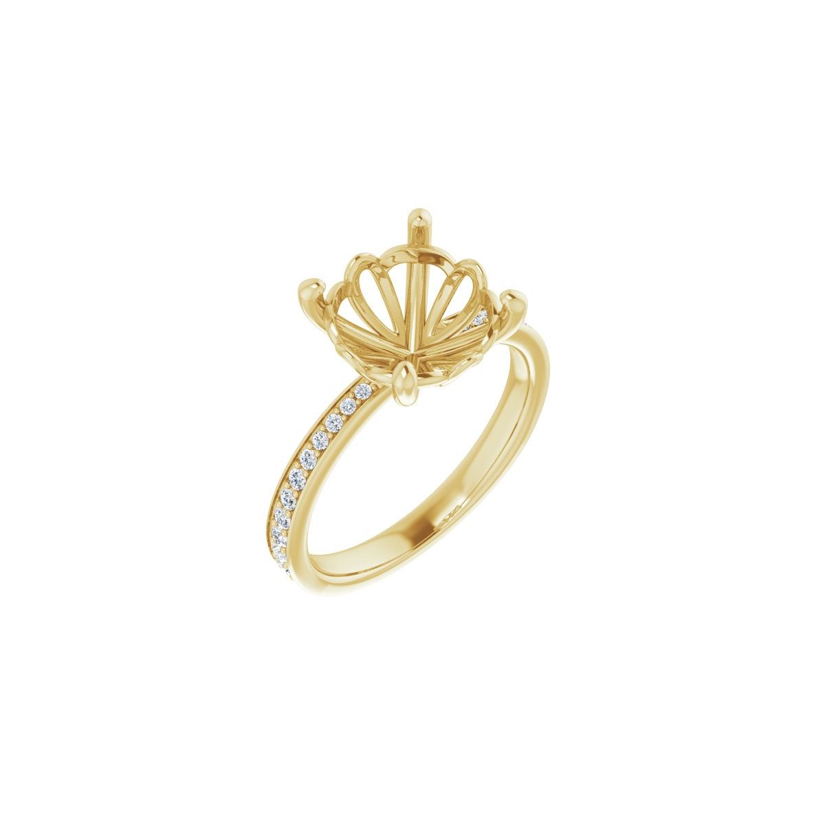 Semi-Set 1/4 CTW Round Engagement Ring (10 Mm) - gallery - Series 124170
