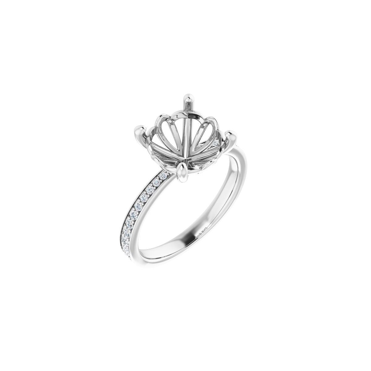 Semi-Set 1/4 CTW Round Engagement Ring (10 Mm) - gallery - Series 124170