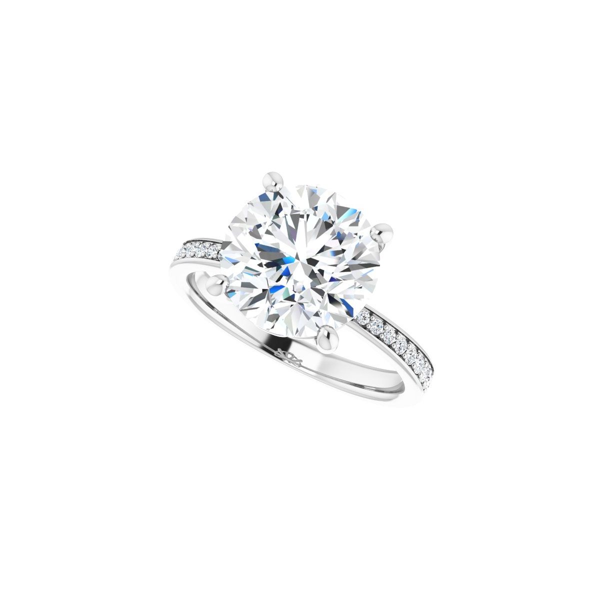 Semi-Set 1/4 CTW Round Engagement Ring (10 Mm) - gallery - Series 124170