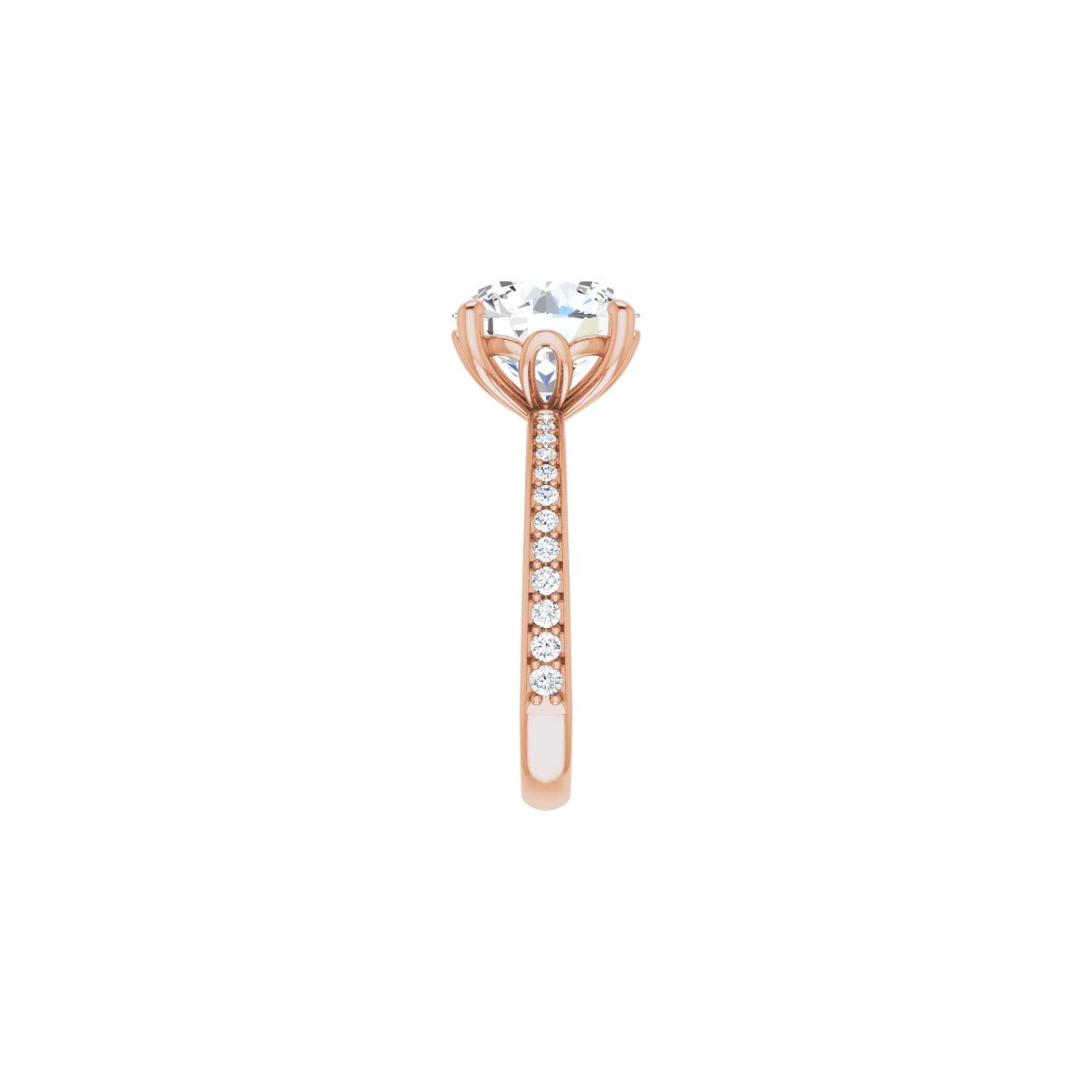 Semi-Set 1/4 CTW Round Engagement Ring (10 Mm) - gallery - Series 124170