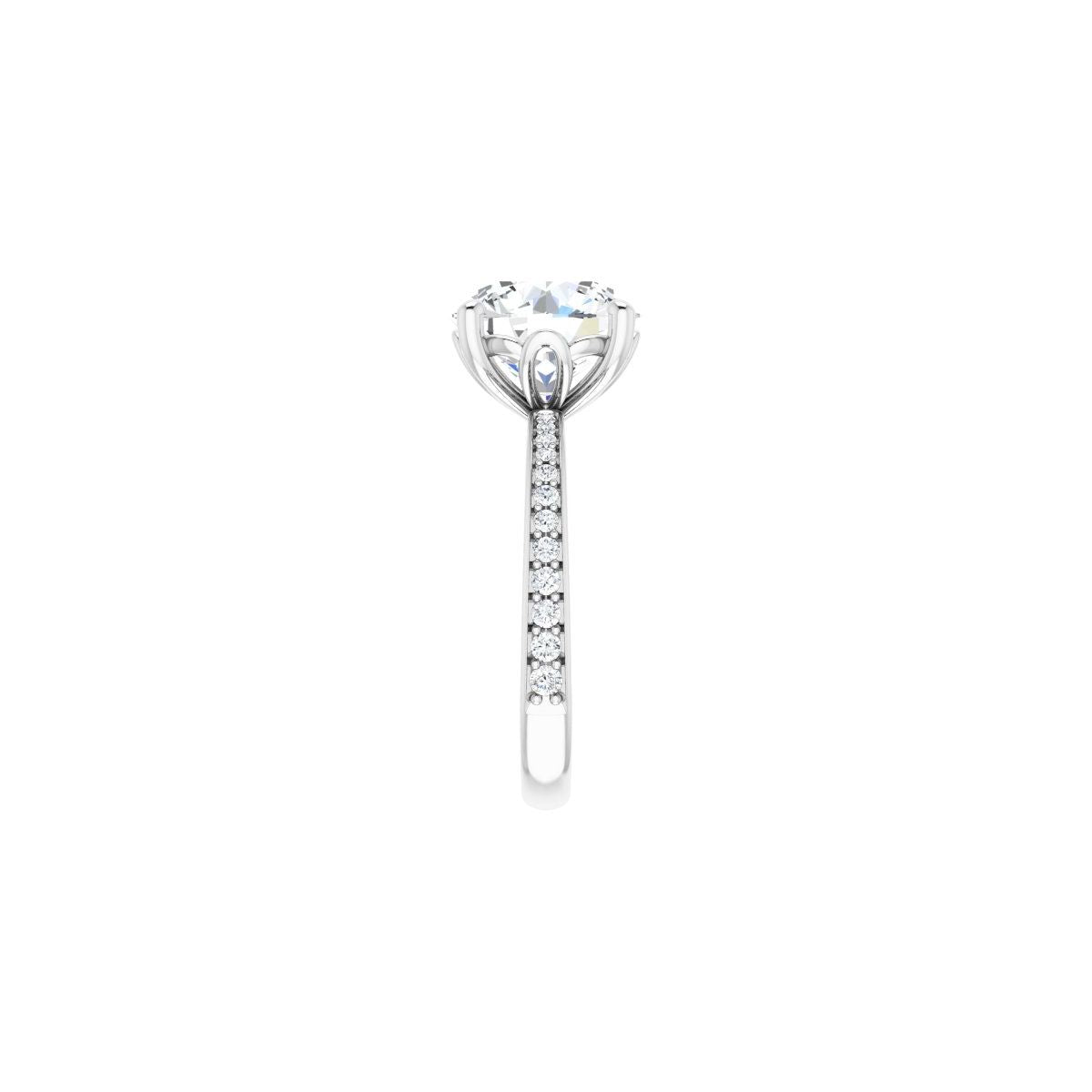 Semi-Set 1/4 CTW Round Engagement Ring (10 Mm) - gallery - Series 124170