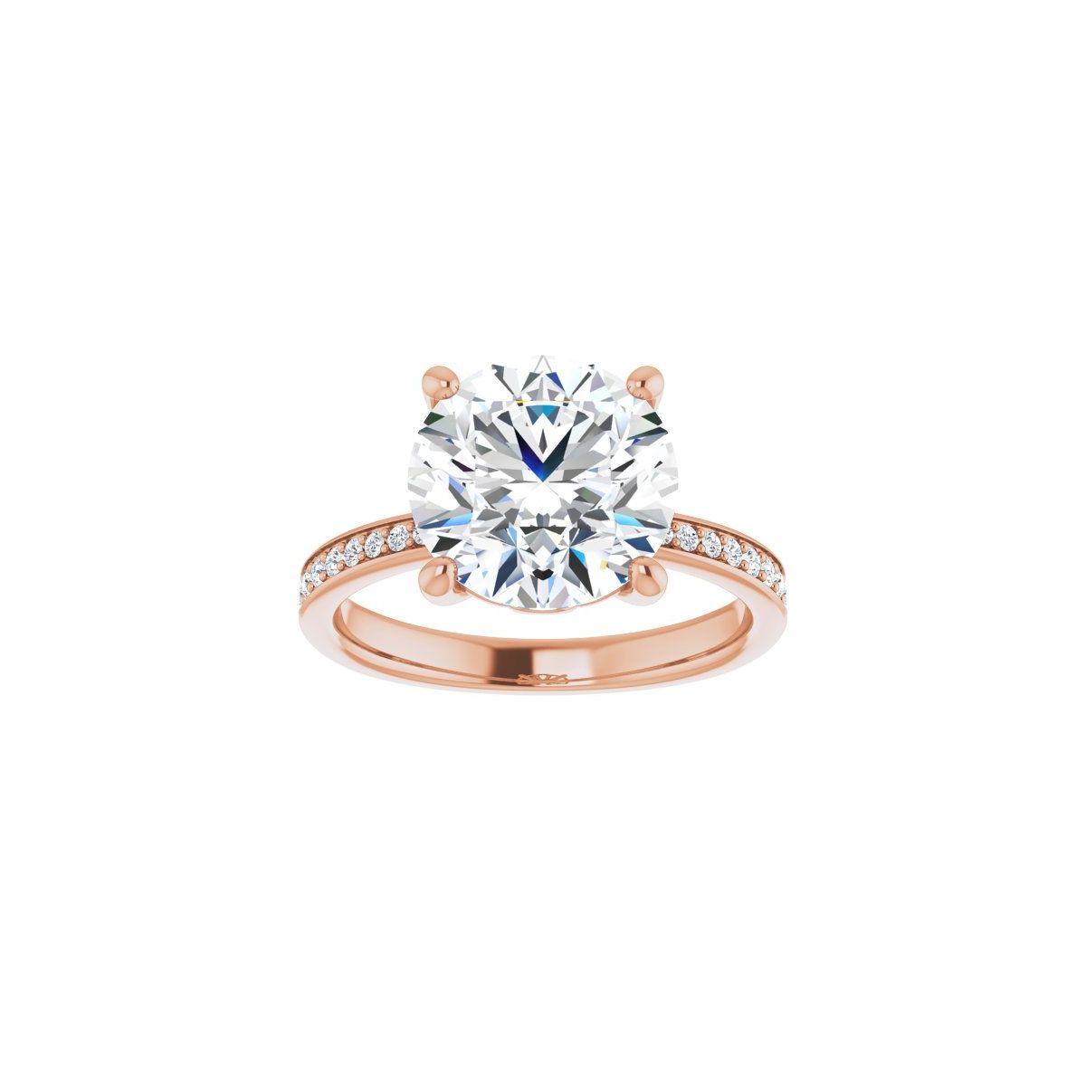 Semi-Set 1/4 CTW Round Engagement Ring (10 Mm) - gallery - Series 124170