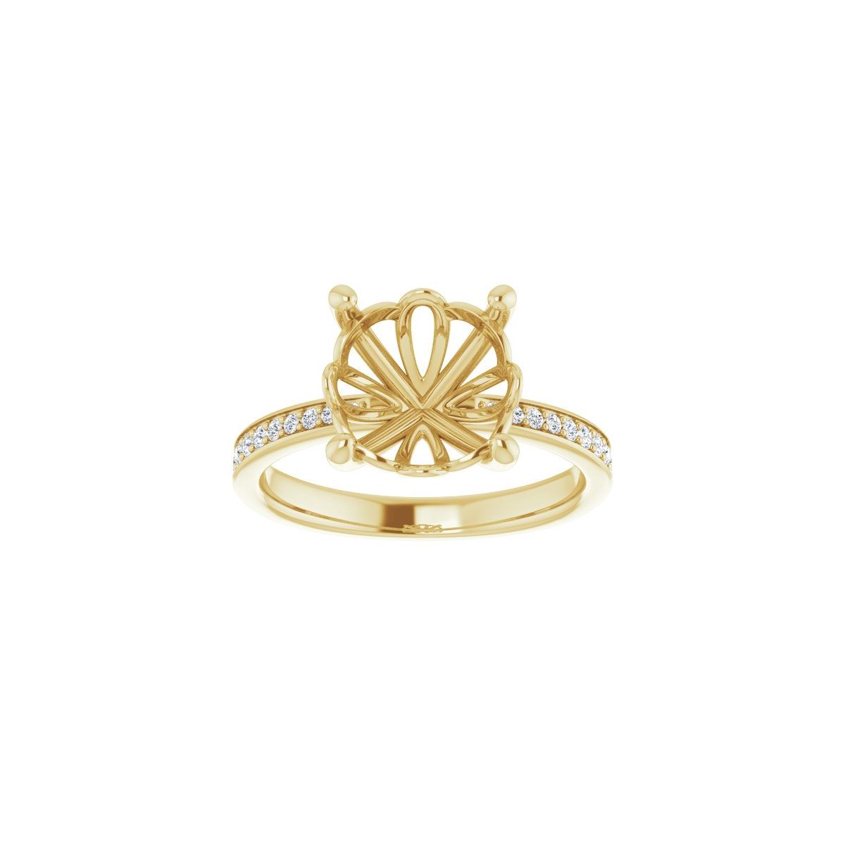 Semi-Set 1/4 CTW Round Engagement Ring (10 Mm) - gallery - Series 124170