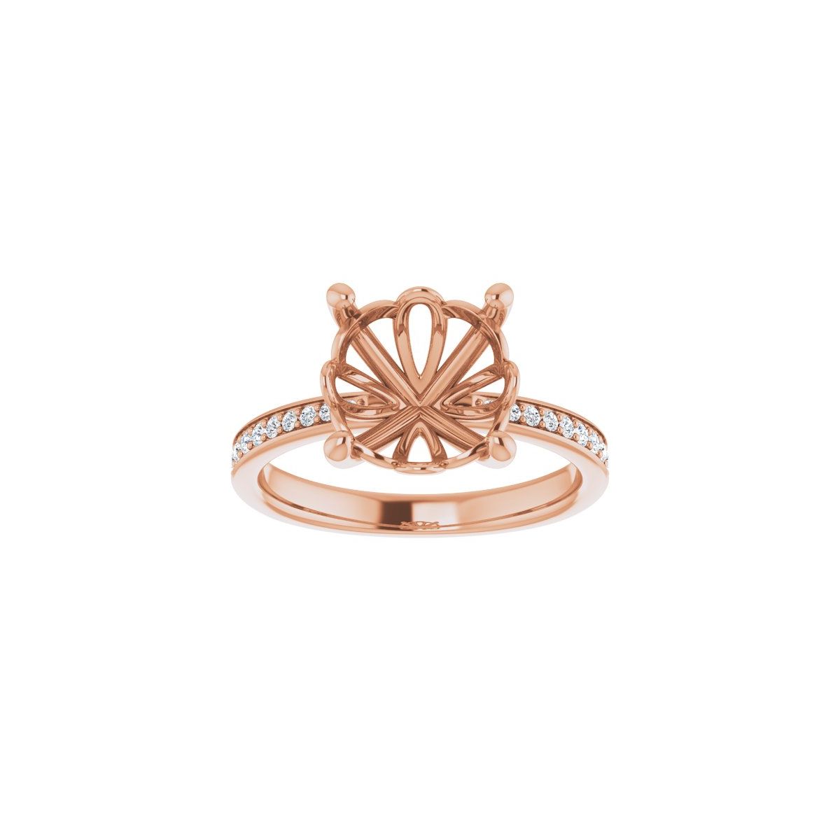 Semi-Set 1/4 CTW Round Engagement Ring (10 Mm) - gallery - Series 124170