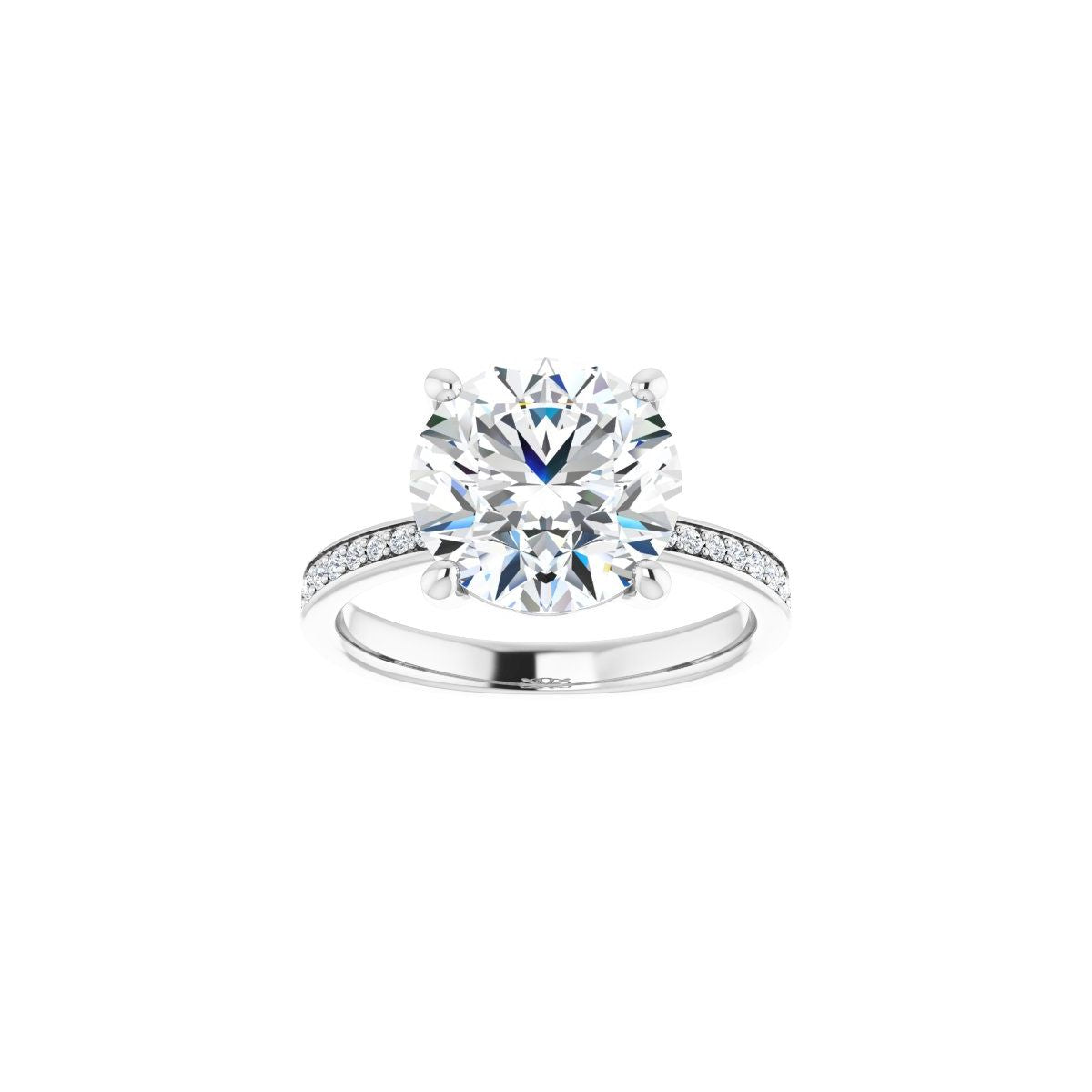 Semi-Set 1/4 CTW Round Engagement Ring (10 Mm) - gallery - Series 124170