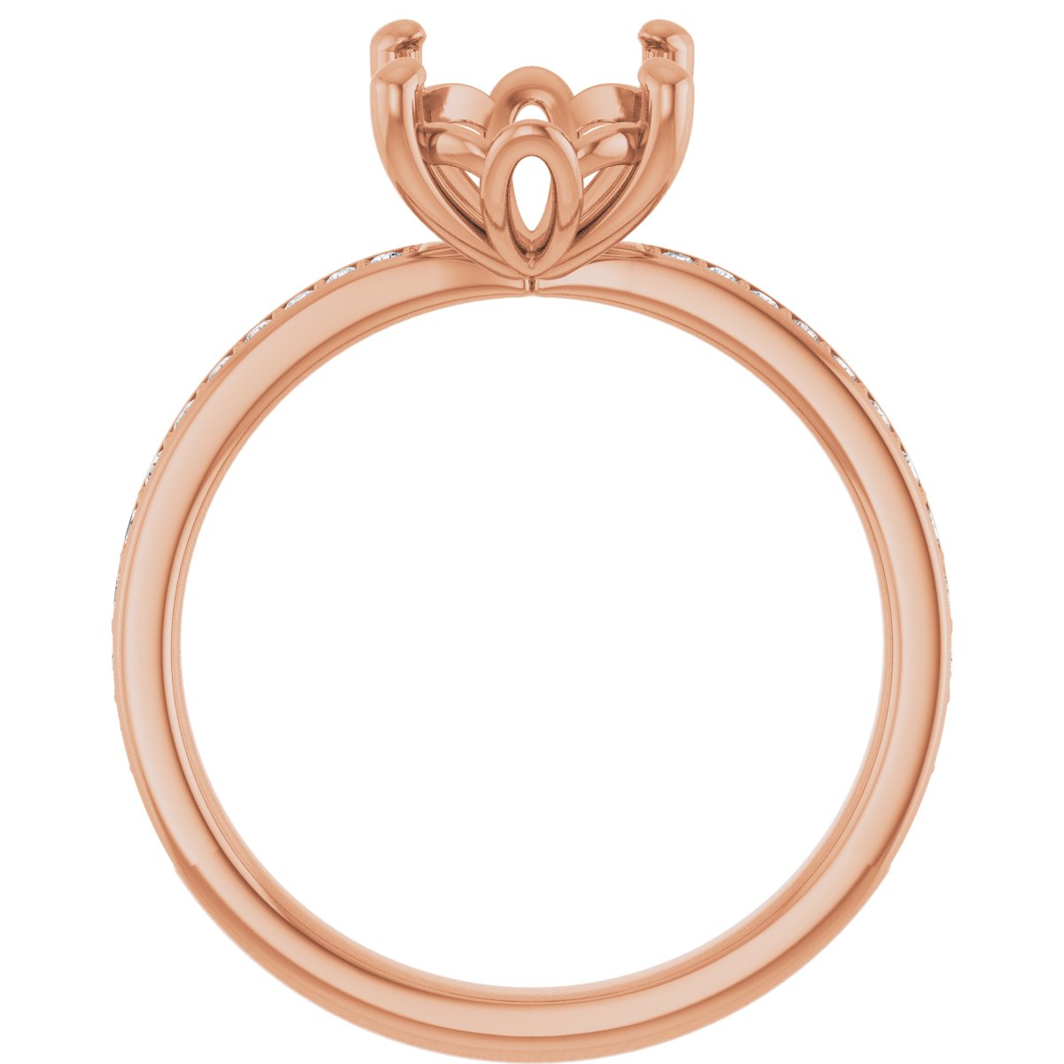 Semi-Set 1/4 CTW Oval Engagement Ring (10 X 8 Mm) - gallery - Series 124170