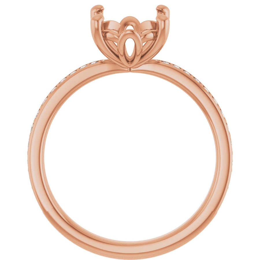 Semi-Set 1/4 CTW Oval Engagement Ring (10 X 8 Mm) - gallery - Series 124170