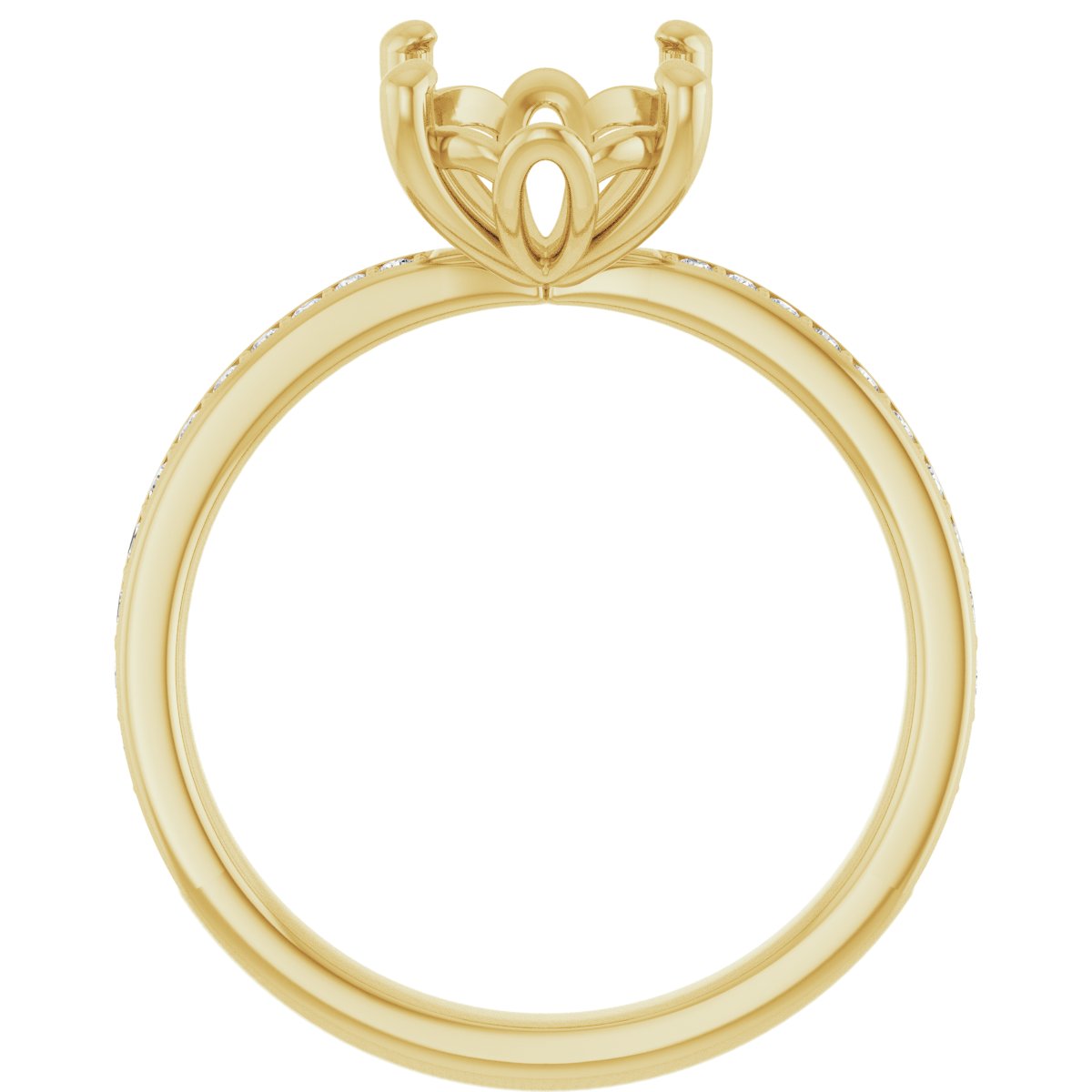 Semi-Set 1/4 CTW Oval Engagement Ring (10 X 8 Mm) - gallery - Series 124170