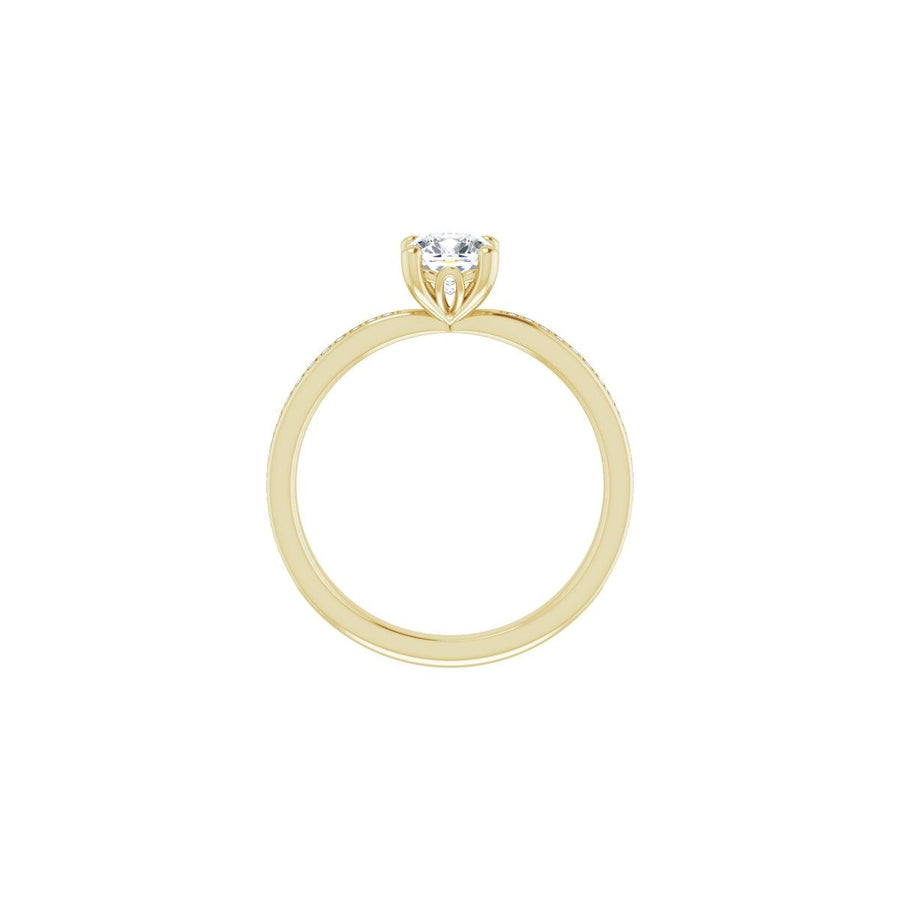 Semi-Set 1/6 CTW Cushion Engagement Ring (5 X 5 Mm) - gallery - Series 124170