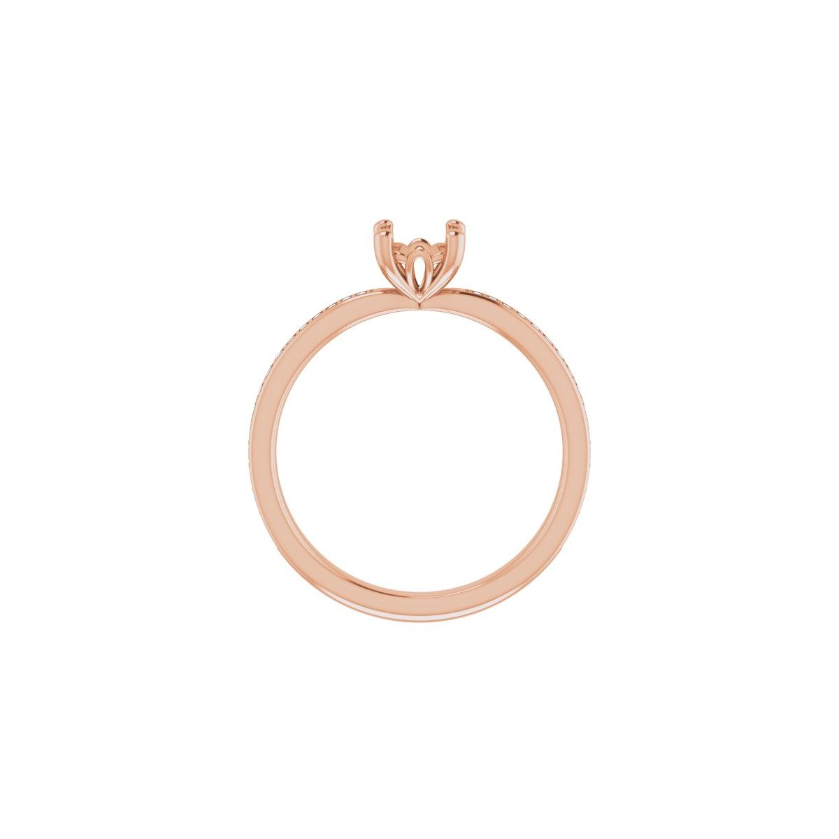 Semi-Set 1/6 CTW Cushion Engagement Ring (5 X 5 Mm) - gallery - Series 124170