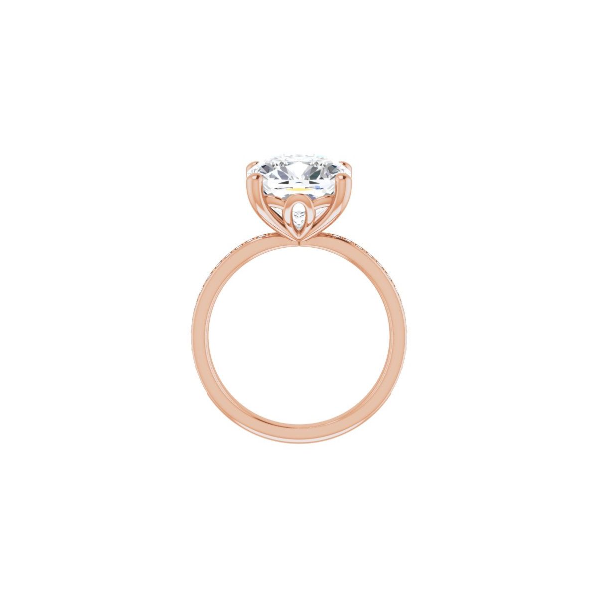 Semi-Set 1/4 CTW Cushion Engagement Ring (10 X 10 Mm) - gallery - Series 124170