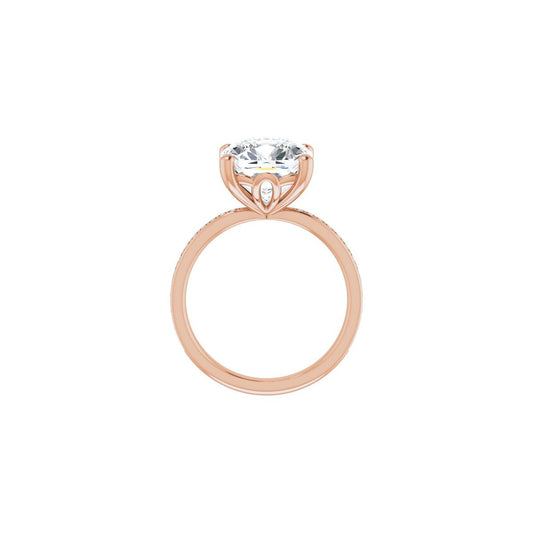 Semi-Set 1/4 CTW Cushion Engagement Ring (10 X 10 Mm) - gallery - Series 124170