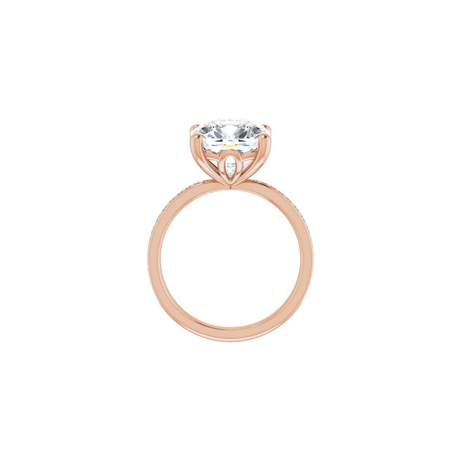 Semi-Set 1/4 CTW Cushion Engagement Ring (10 X 10 Mm) - gallery - Series 124170
