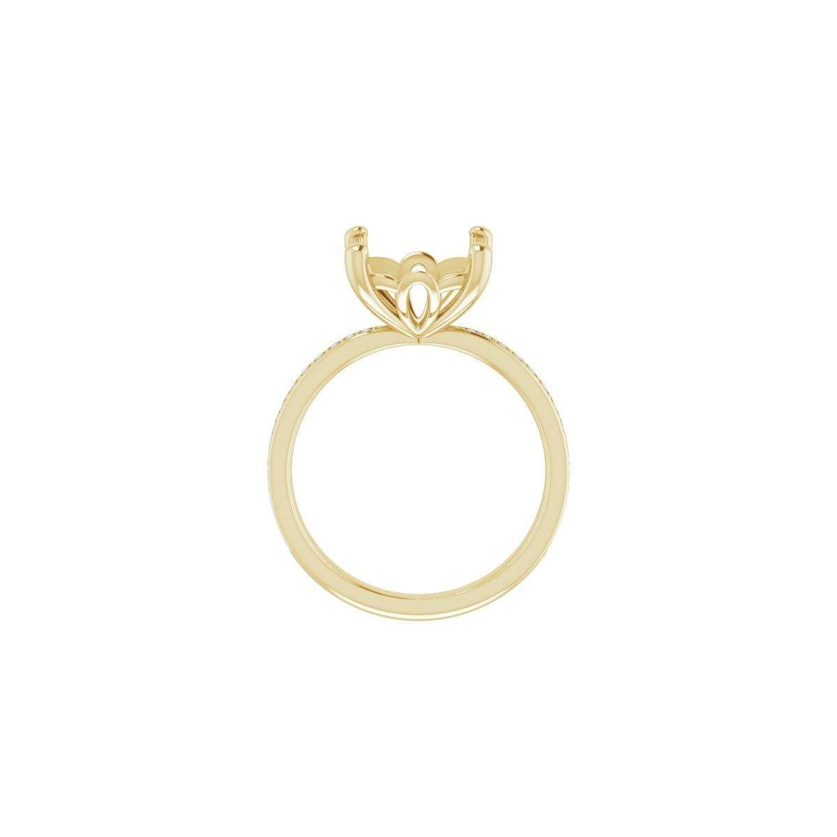Semi-Set 1/4 CTW Cushion Engagement Ring (10 X 10 Mm) - gallery - Series 124170