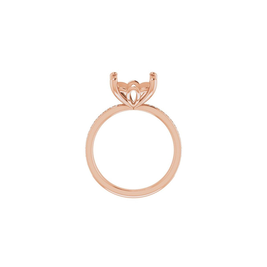 Semi-Set 1/4 CTW Cushion Engagement Ring (10 X 10 Mm) - gallery - Series 124170