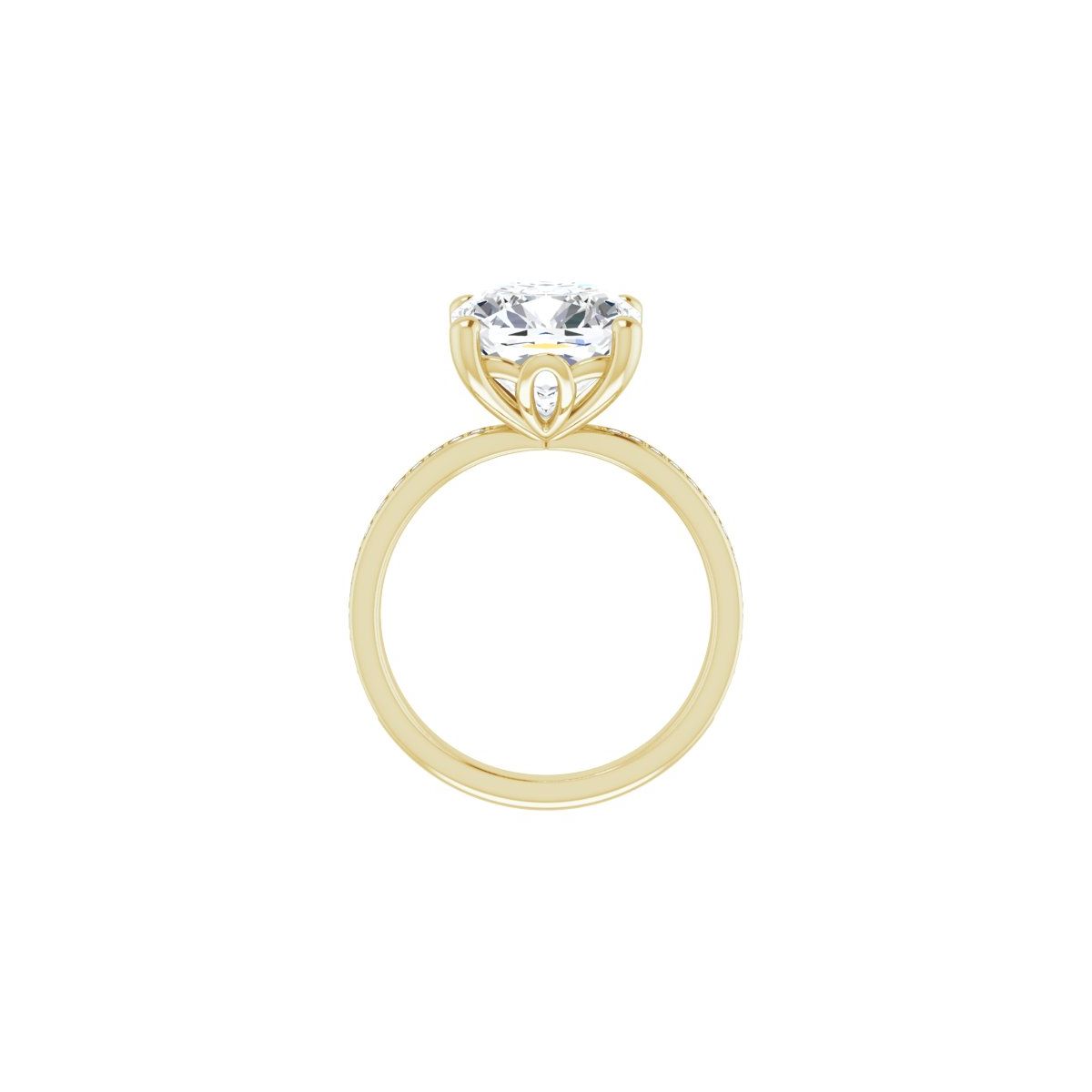 Semi-Set 1/4 CTW Cushion Engagement Ring (10 X 10 Mm) - gallery - Series 124170