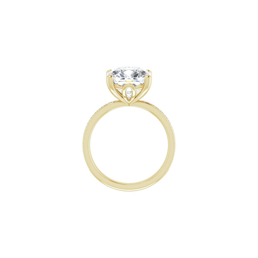 Semi-Set 1/4 CTW Cushion Engagement Ring (10 X 10 Mm) - gallery - Series 124170