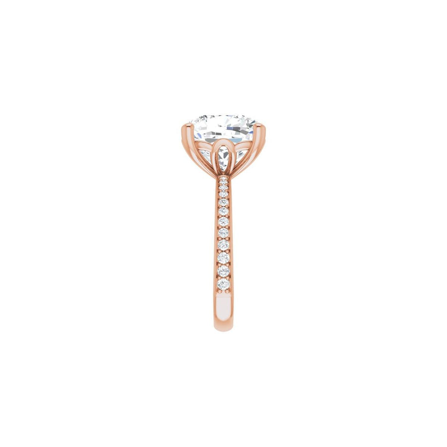 Semi-Set 1/3 CTW Cushion Engagement Ring (11 X 11 Mm) - gallery - Series 124170