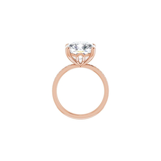 Semi-Set 1/3 CTW Cushion Engagement Ring (11 X 11 Mm) - gallery - Series 124170