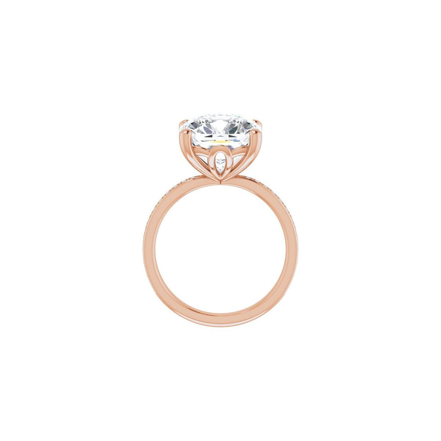 Semi-Set 1/3 CTW Cushion Engagement Ring (11 X 11 Mm) - gallery - Series 124170