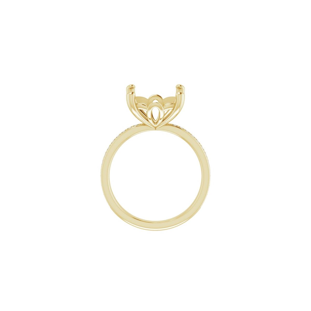 Semi-Set 1/3 CTW Cushion Engagement Ring (11 X 11 Mm) - gallery - Series 124170