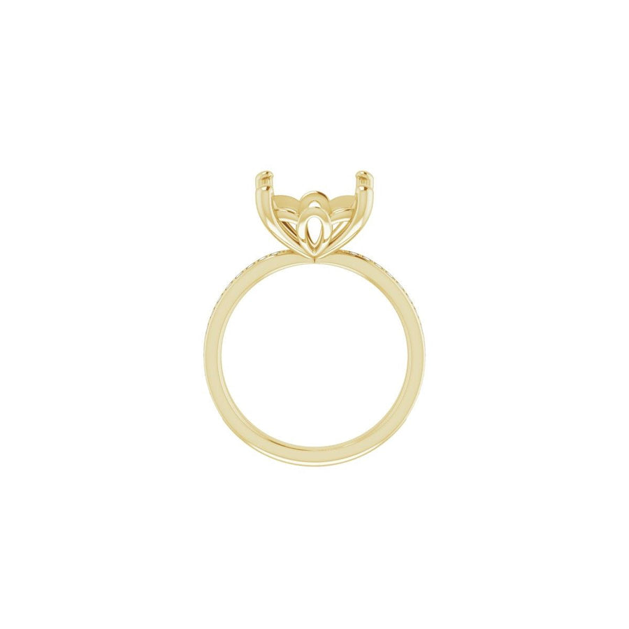 Semi-Set 1/3 CTW Cushion Engagement Ring (11 X 11 Mm) - gallery - Series 124170