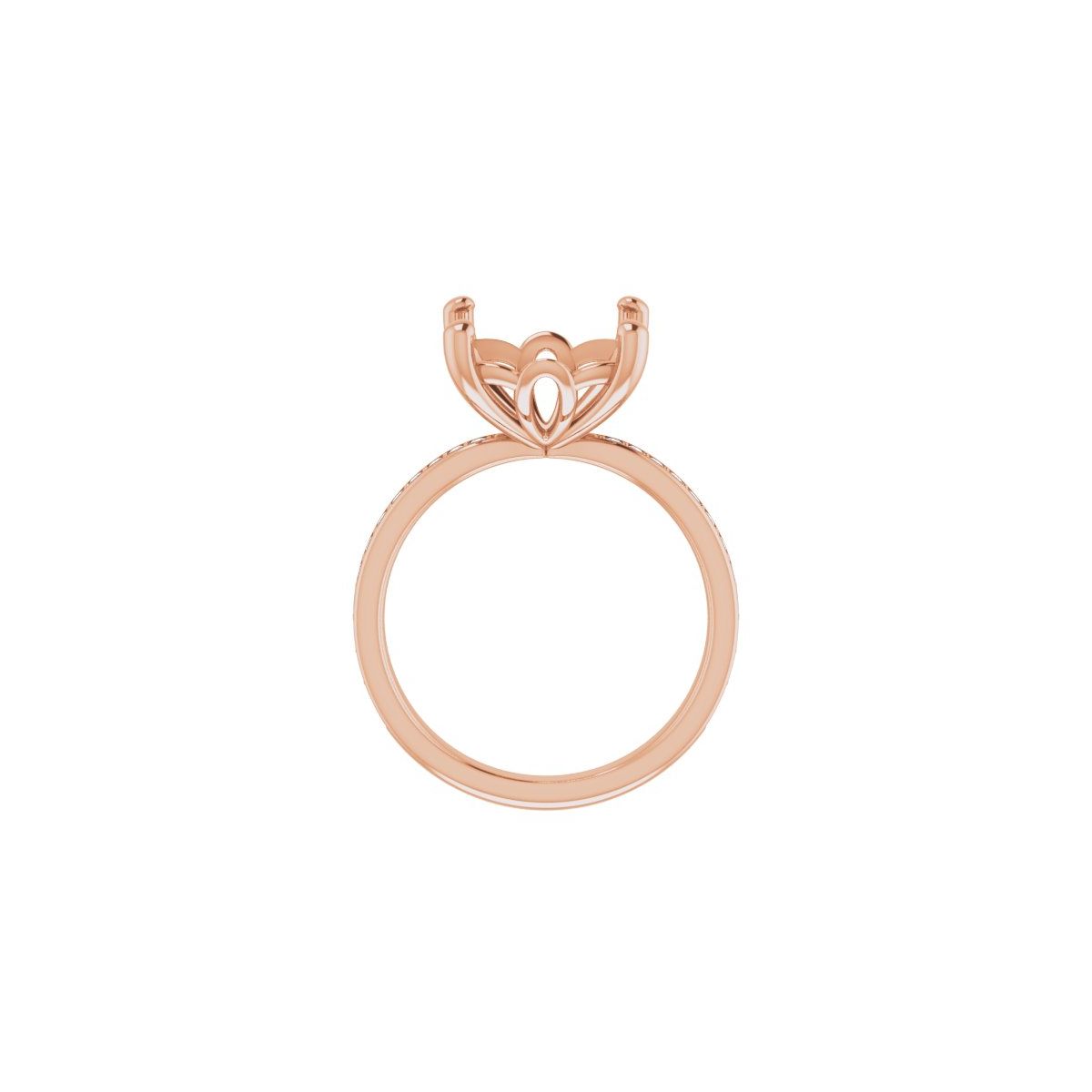 Semi-Set 1/3 CTW Cushion Engagement Ring (11 X 11 Mm) - gallery - Series 124170