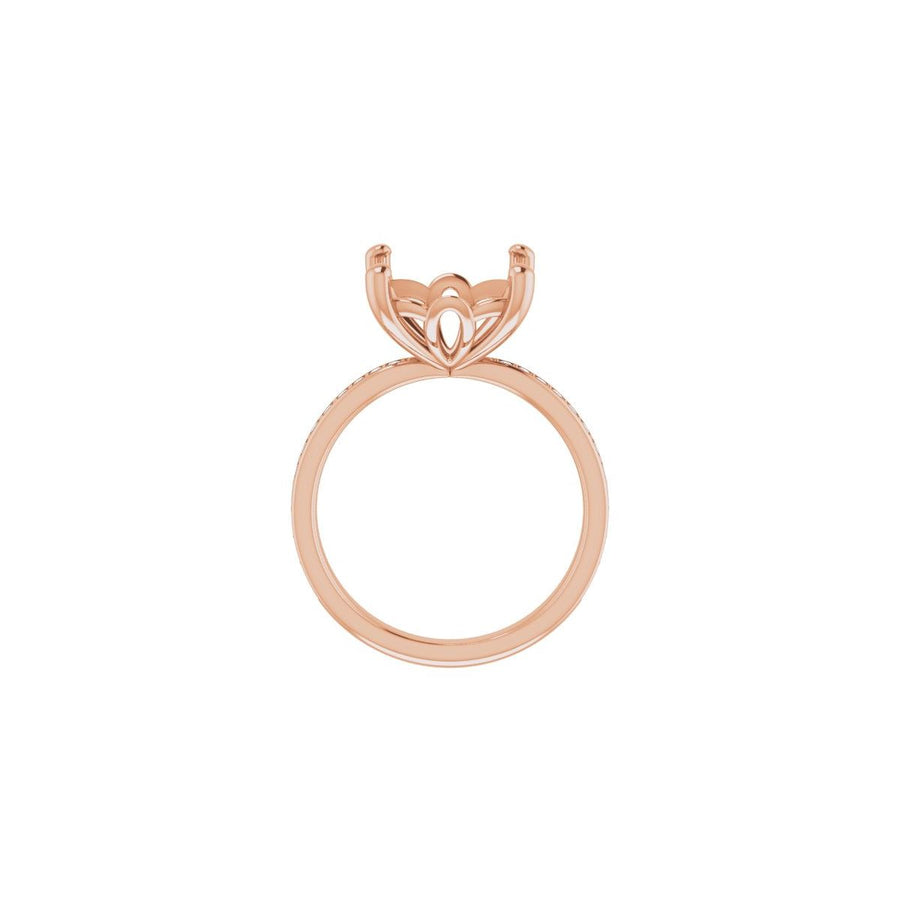 Semi-Set 1/3 CTW Cushion Engagement Ring (11 X 11 Mm) - gallery - Series 124170