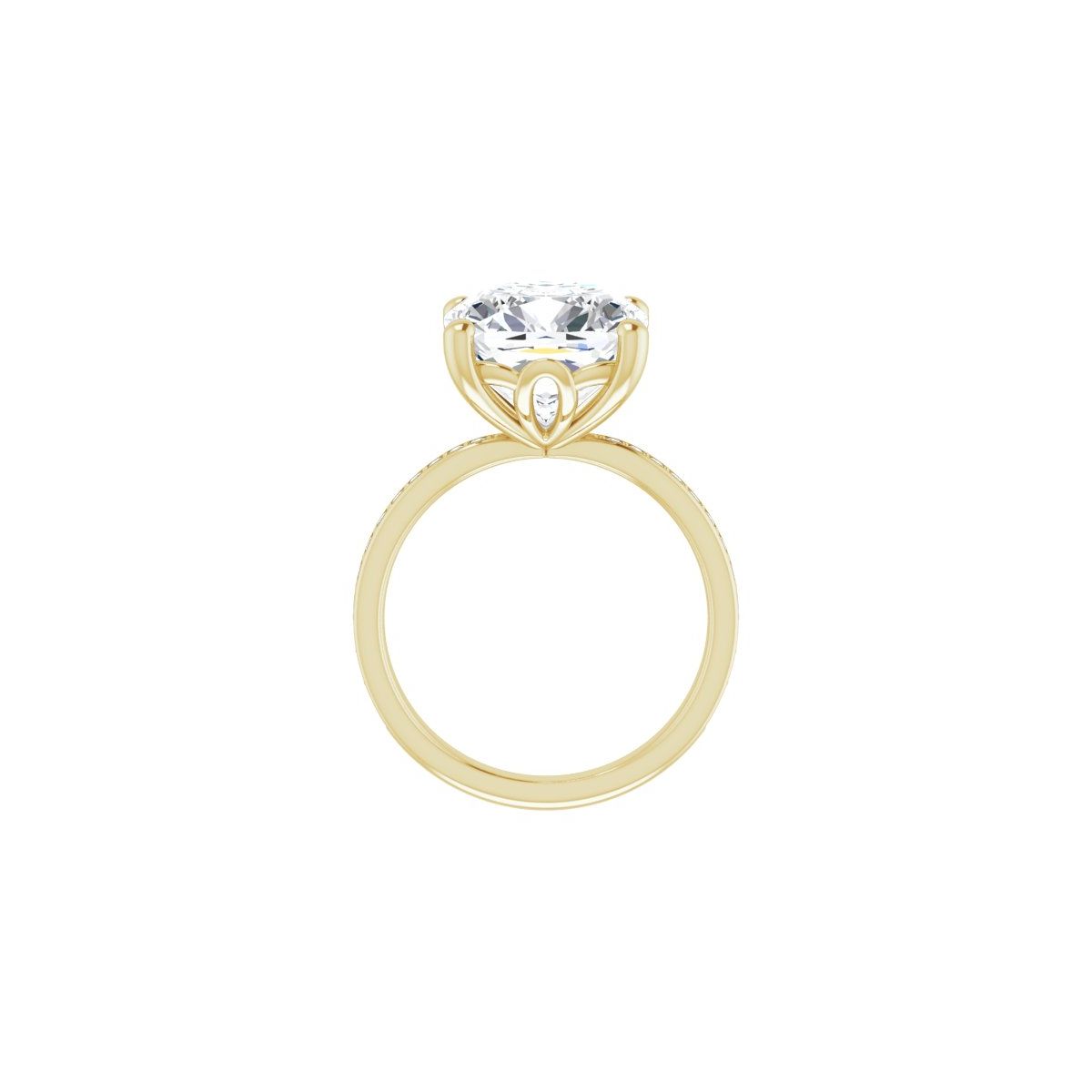 Semi-Set 1/3 CTW Cushion Engagement Ring (11 X 11 Mm) - gallery - Series 124170